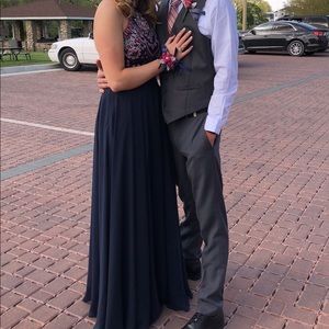 Size 6 navy blue prom dress